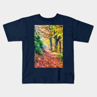 Autumn Leaves Walk Kids T-Shirt